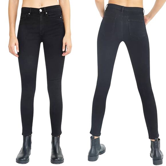 NEW BDG Size 32 Tall Super High Rise Twig Ankle Jeans Faded Black Skinny Denim - Picture 2 of 16